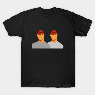 Madeira Island male couple no face illustration using the traditional folklore hat T-Shirt